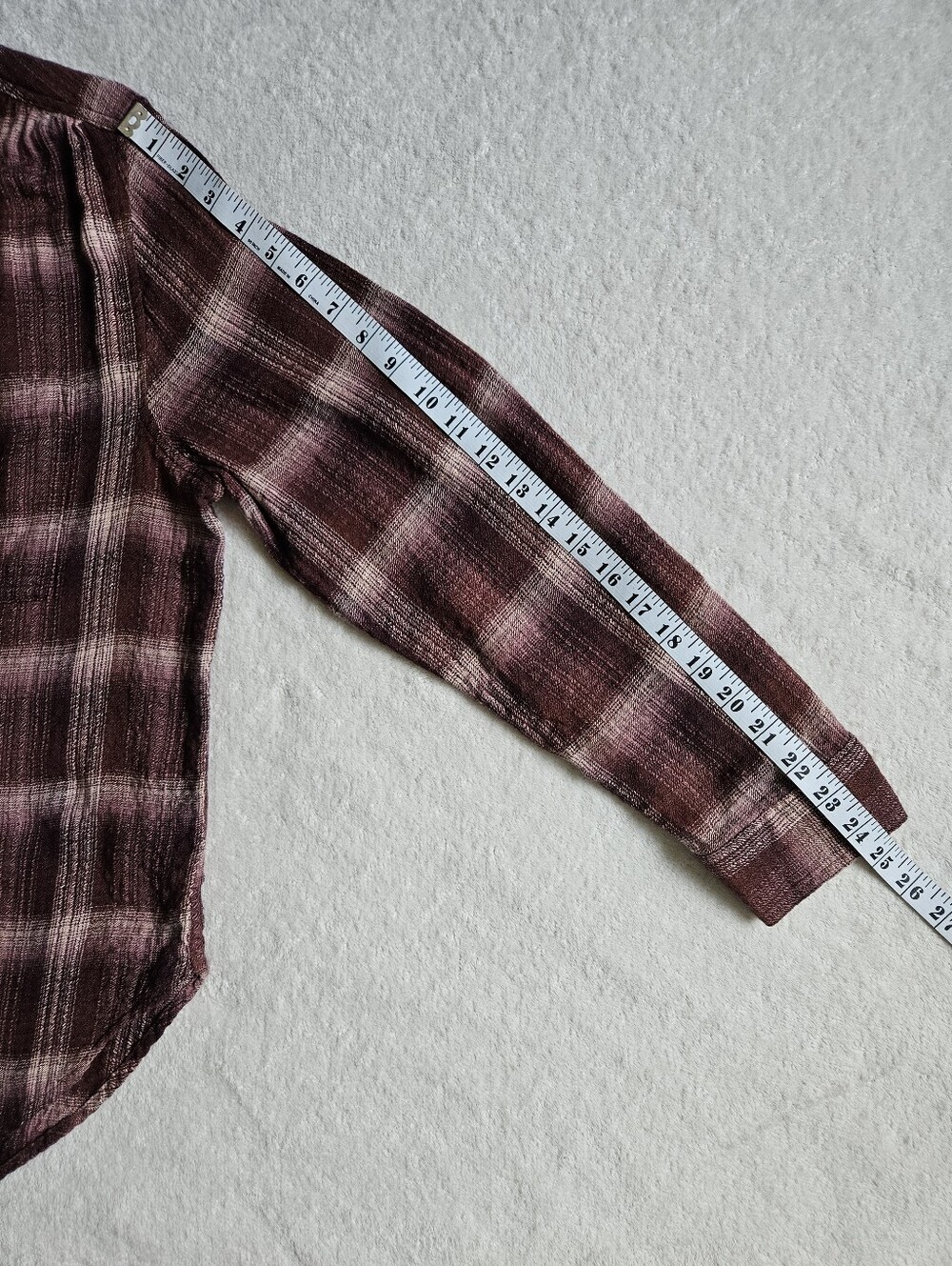 beachlunchlounge Elly Plaid Button Down Shirt XL Japanese Maple Viscose Cotton - Picture 9 of 14